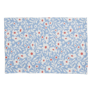 Funda De Cojín Patrón floral de bloques de madera