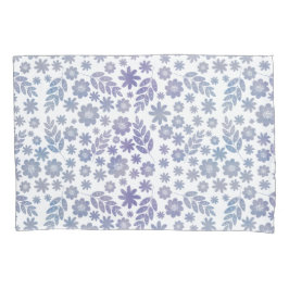 Funda De Cojín Patrón floral de gris y lavanda