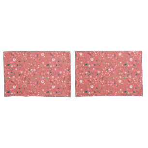 Funda De Cojín Patrón floral de Ilustracion de flores de otoño