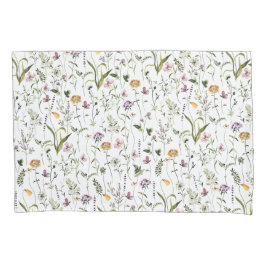 Funda De Cojín Patrón floral de jardín de flores silvestres