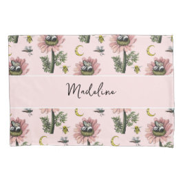 Funda De Cojín Patrón floral de oso de oso de pelo largo