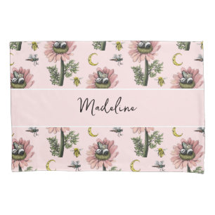 Funda De Cojín Patrón floral de oso de oso de pelo largo