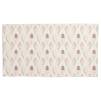 Funda De Cojín Patrón floral de tulipán moderno