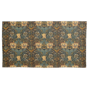 Funda De Cojín Patrón floral de William Morris Antique Honeysuckl