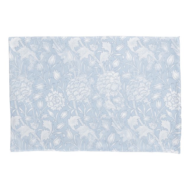Funda De Cojín Patrón floral de William Morris en azul (Anverso)