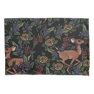 Funda De Cojín Patrón floral Deer Fawn