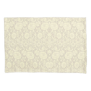 Funda De Cojín Patrón floral elegante de crema beige sutil