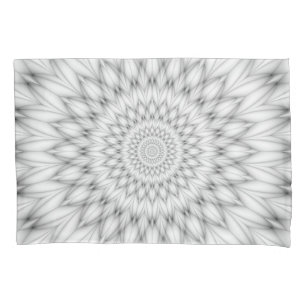 Funda De Cojín Patrón floral en blanco y negro