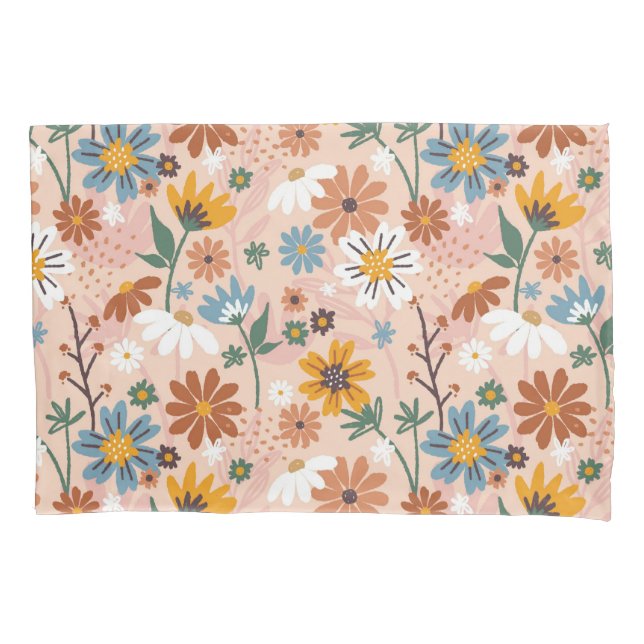Funda De Cojín Patrón floral pintado a mano-23136 (Anverso)