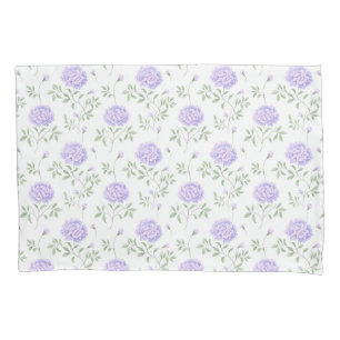 Funda De Cojín Patrón floral púrpura moderno
