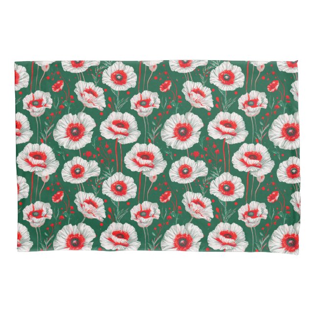 Funda De Cojín Patrón floral vibrante (Anverso)
