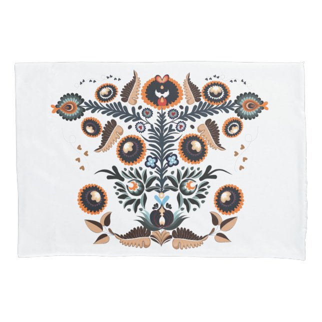 Funda De Cojín Patrón Folk Boho (Anverso)