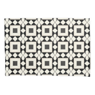 Funda De Cojín Patrón geométrico abstracto con tonos retro