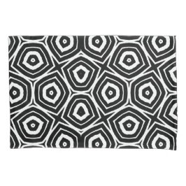 Funda De Cojín Patrón geométrico abstracto en blanco y negro
