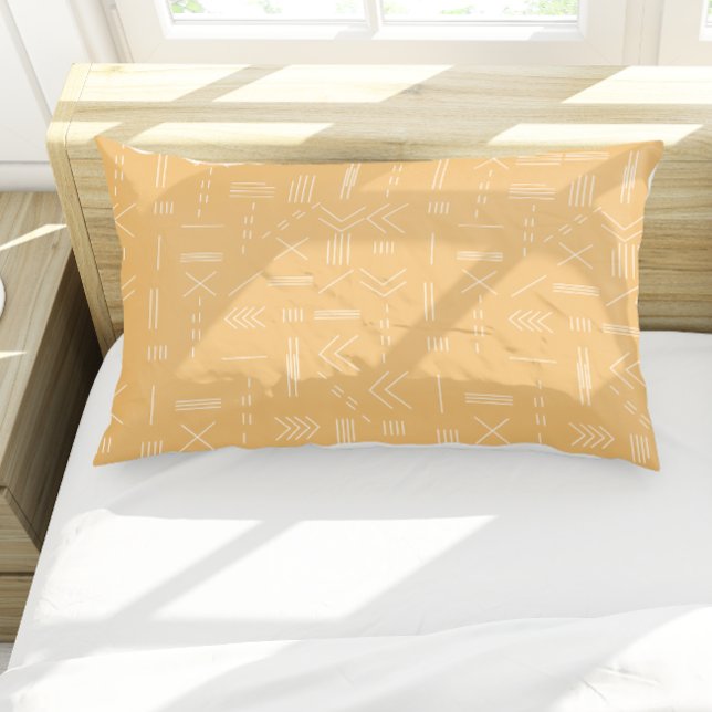 Funda De Cojín Patrón geométrico amarillo moderno y grandioso (Yellow Modern Gorgeous Geometric Pattern Pillow Case)