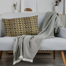 Patrón Geométrico Elegante De Oro Y Negro