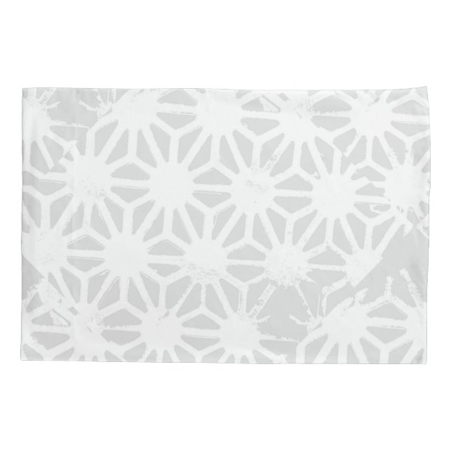 Funda De Cojín Patrón geométrico gris pálido (Reverso)