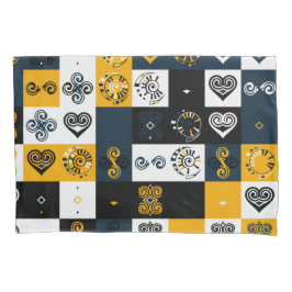 Funda De Cojín Patrón geométrico moderno de moda amarillo