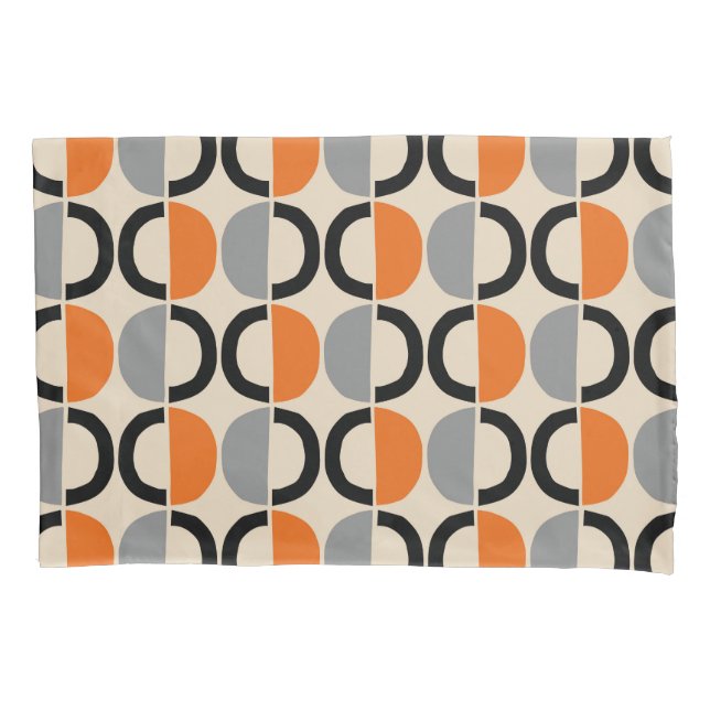 Funda De Cojín Patrón Geométrico Moderno del Siglo Medio (Anverso)