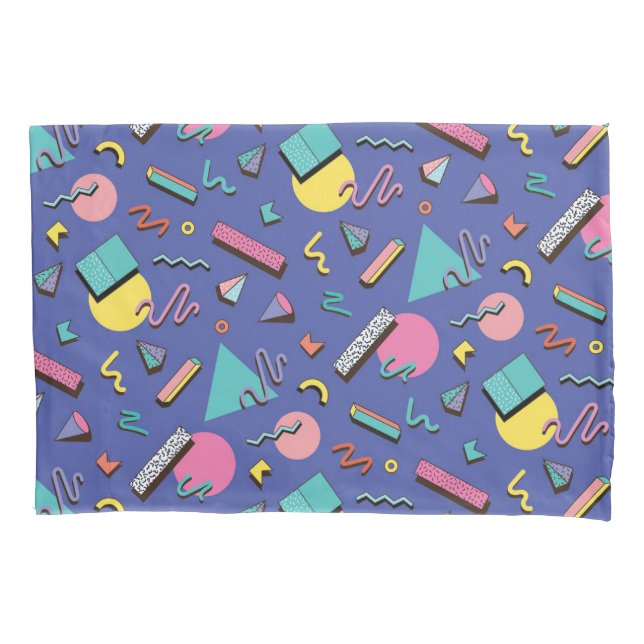 Funda De Cojín Patrón geométrico retro (Anverso-izquierdo)