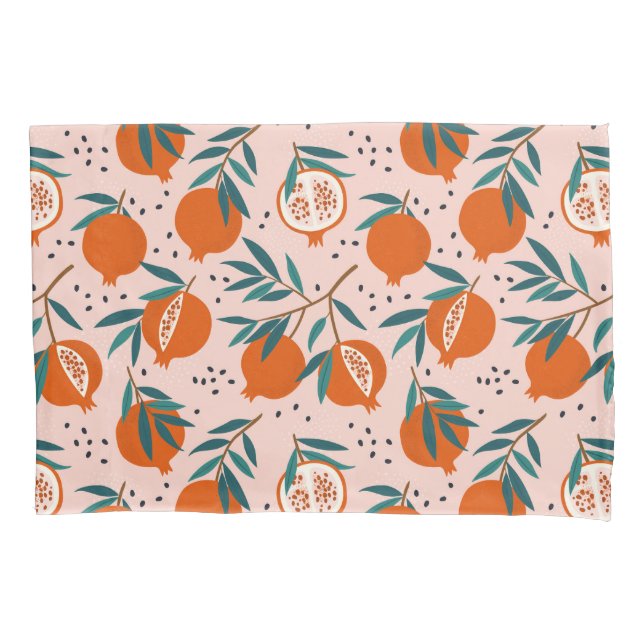 Funda De Cojín Patrón granado colorido (Anverso-izquierdo)