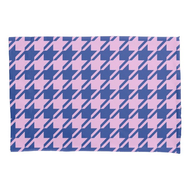 Funda De Cojín Patrón grande rosado y azul (Anverso)