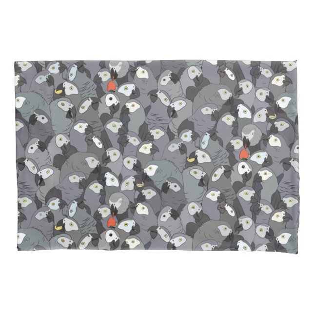 Funda De Cojín Patrón Gris africano por todas partes (Anverso)