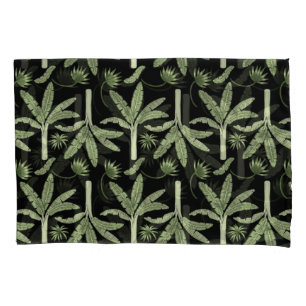 Funda De Cojín Patrón ininterrumpido de palmeras tropicales