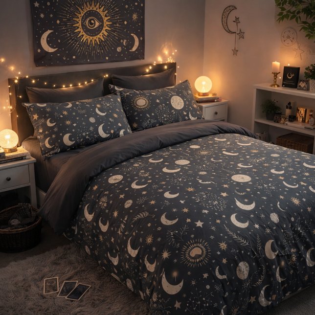 Funda De Cojín Patrón Lunar Celestial Místico (Subido por el creador)