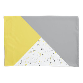 Funda De Cojín Patrón moderno de Terrazzo gris amarillo