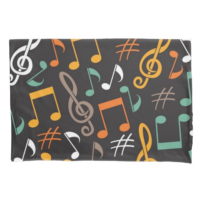 Funda De Cojín Patrón musical (Anverso)