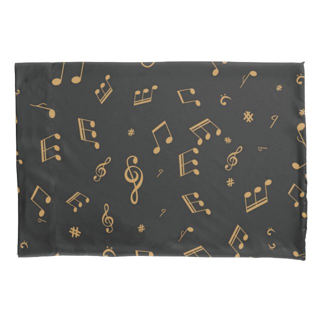 Funda De Cojín Patrón musical (Anverso)