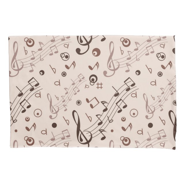 Funda De Cojín Patrón musical (Anverso)