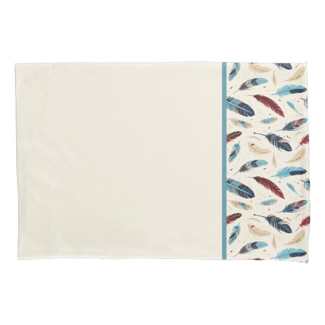 Funda De Cojín Patrón nativo americano de plumas del sudoeste (Anverso)