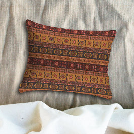 Funda De Cojín Patrón ornamental tribal de la etnia terracota mod