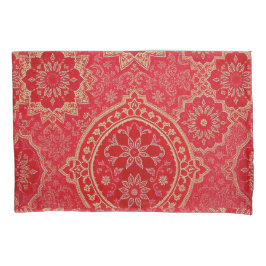 Funda De Cojín Patrón Oro Rojo ORIENTAL - Pillowcase