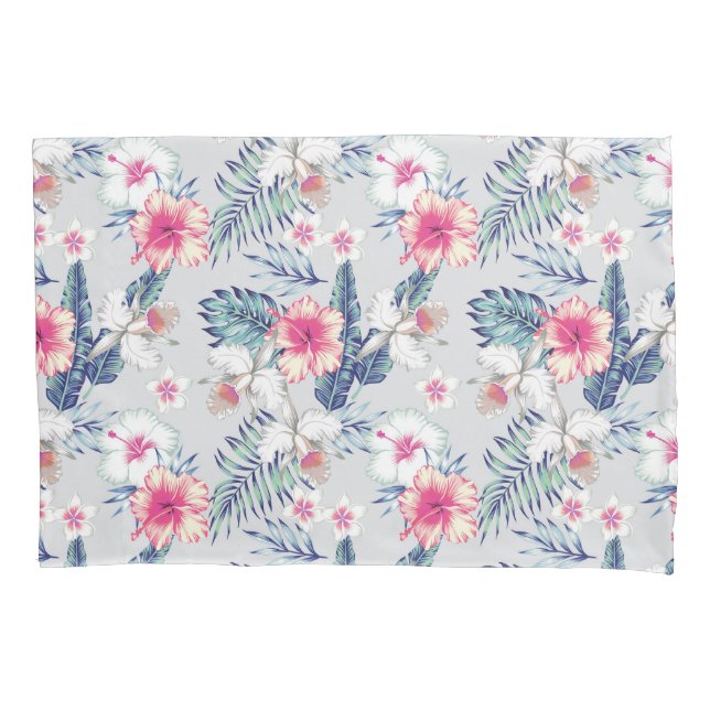 Funda De Cojín Patrón Orquídea Tropical (Anverso)