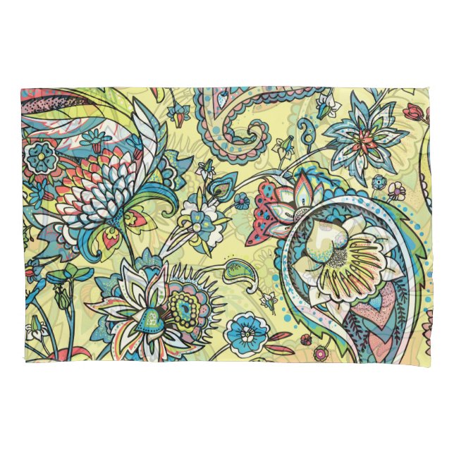 Funda De Cojín Patrón Paisley Oriental Tradicional Sin Marea (Anverso)