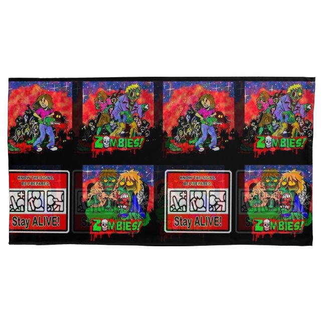 Funda De Cojín Patrón Personalizado zombie (Anverso)