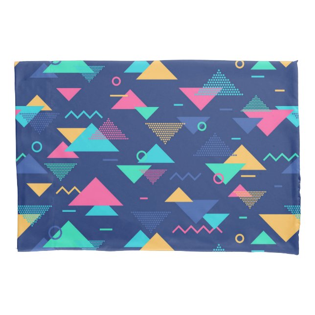 Funda De Cojín Patrón retro de los años 80 (Anverso-izquierdo)