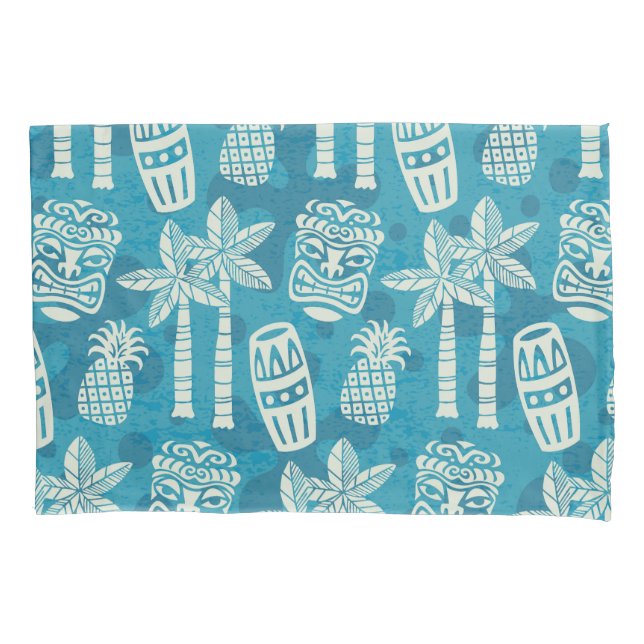Funda De Cojín Patrón retro de tiki moderno del siglo medio (Anverso-izquierdo)