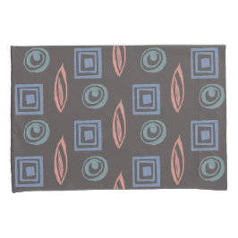 Funda De Cojín Patrón retro moderno Rosa azul