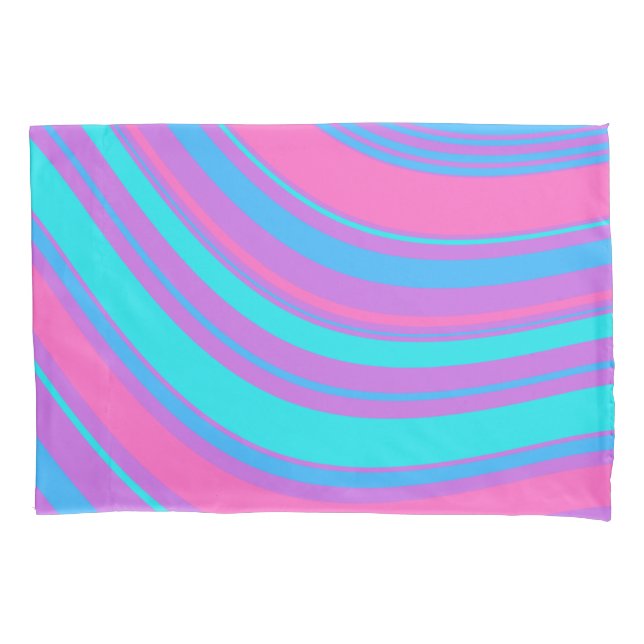 Funda De Cojín Patrón retro ondulado (Anverso)