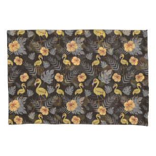 Funda De Cojín Patrón sin fisuras de flor y hojas