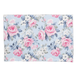 Funda De Cojín Patrón sin problemas de las rosas rosadas chic de 