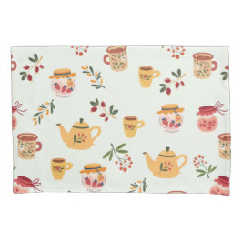 Funda De Cojín Patrón sin problemas de tiempo de té