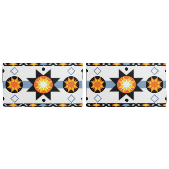 Funda De Cojín Patrón solar nativo americano (Anverso - Set)