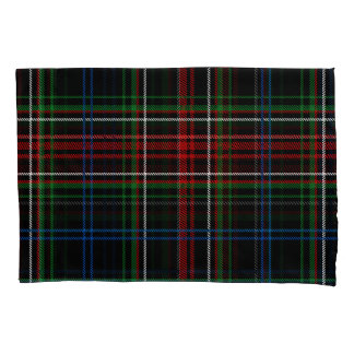 Funda De Cojín Patrón tartán tartán con placa azul roja