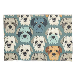Funda De Cojín Patrón Terrier de Yorkshire