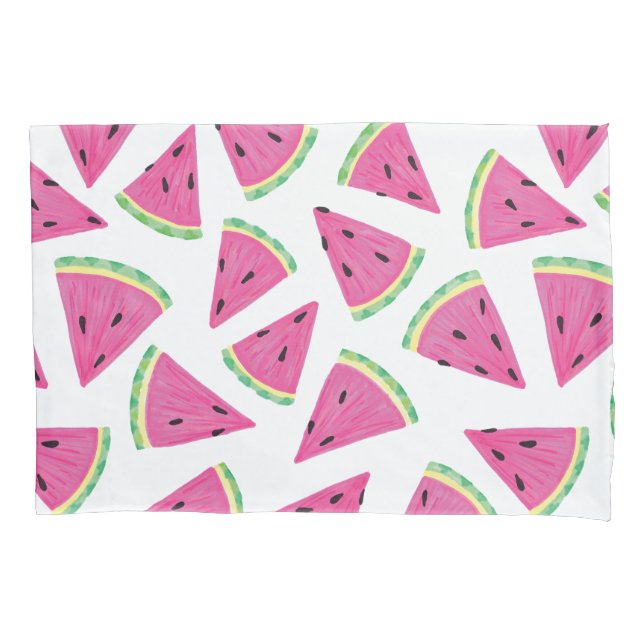 Funda De Cojín Patrón tropical de sandía (Anverso)